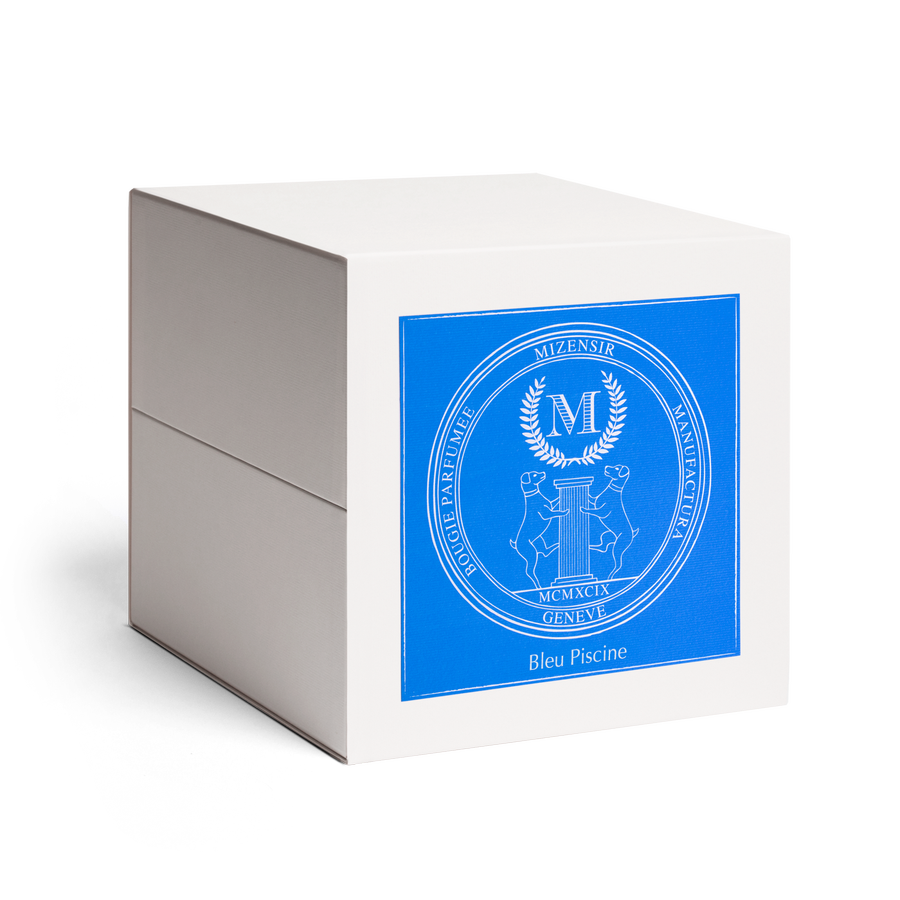 Bleu Piscine | Grande Bougie parfumée